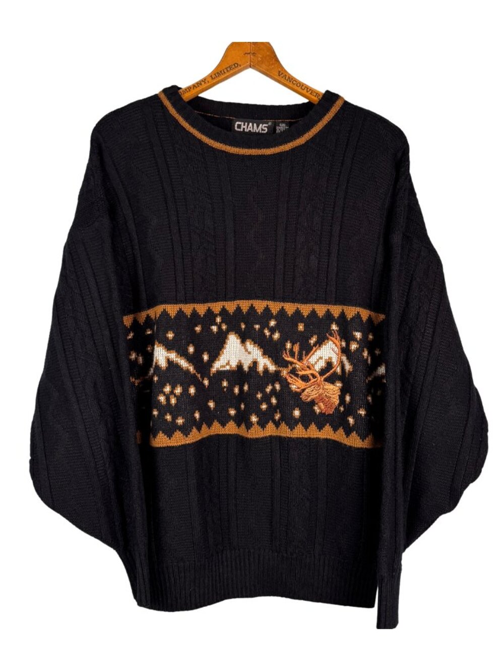 Vintage 90s Wildlife Embroidered Crewneck Grandpa Sweater, Retro Cabincore Knit